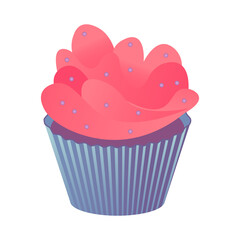 Delicious cupcake. Dessert vector illustration design