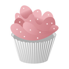 Delicious cupcake. Dessert vector illustration design