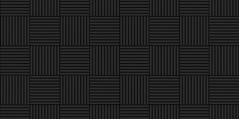 Black Acoustic Foam Panel Background Texture. 3d Rendering - obrazy, fototapety, plakaty