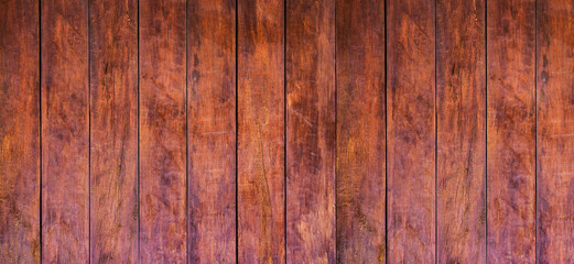 Naklejka premium Wooden Red Wood Boards or Red wood planks textured and background for vintage style