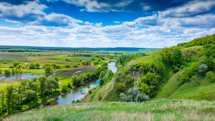 Fototapeta na wymiar Seversky Donets River, beautiful landscape, nature.