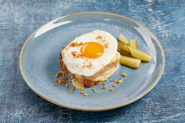 breakfast with fried egg and cheese