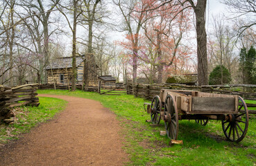 A Wagon at Lincoln Boyhood National Memorial, Indiana