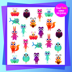 Obraz premium Cartoon Illustration for kids. Children's riddles. Educational game.