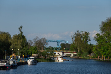 Obraz premium Road drawbridge in Rybina