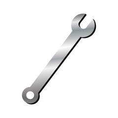 wrench and spanner. on white background