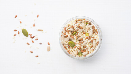 Various useful seeds, addition to salad