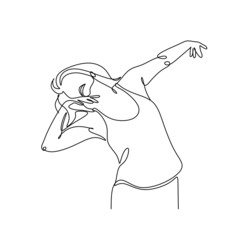 Trendy Line Art Woman Body. Female Figure Continuous One Line Abstract Drawing. Minimalistic Black Lines Drawing. Modern Scandinavian Design. Naked Body Art. Vector Illustration.