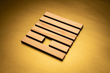 Gene Key 13 hexagram I ching wood on golden background