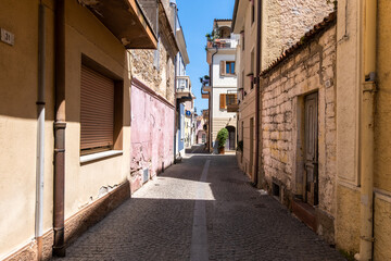 Fototapeta na wymiar historic landmark alleys in Olbia Sardinia