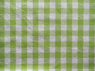 checkered green and white fabric texture background