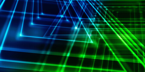 2d illustration Abstract futuristic electronic circuit technology background
