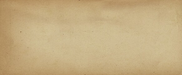 Old brown paper parchment background design with distressed vintage stains and ink spatter and white faded shabby center, elegant antique beige color