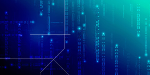 2d illustration Abstract futuristic electronic circuit technology background
