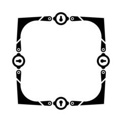 abstract art square frame
