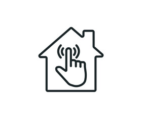 Fototapeta na wymiar Smart Home symbol. Flat style icons. vector illustration 