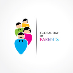 Vector Illustration of Global Parents Day design