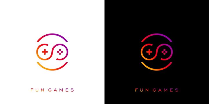 Modern and cool fun game logo design - Powered by Adobe