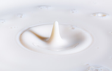 Milk drop texture,a wave after the drop of milk