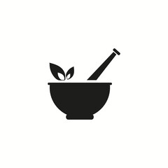 Pharmacy, pestle and mortar icon sign symbole Vеctor