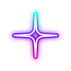 Fototapeta premium gradient star neon light 
