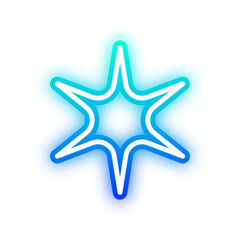 gradient star neon light
