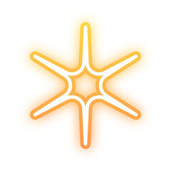 Obraz premium gradient star neon light 