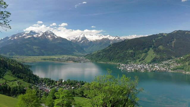 Panoramic view over Zell am See, Salzburg, Austria
