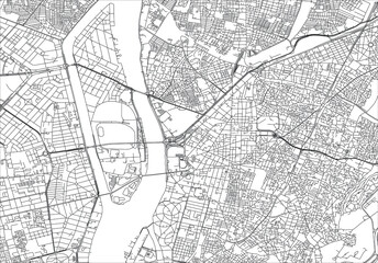 Fototapeta na wymiar Urban vector city map of Cairo.