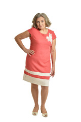  serious senior woman  posing