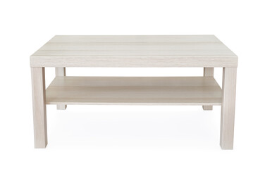 Rectangular white oak wooden coffee table