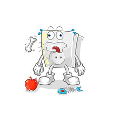 electric socket burp mascot. cartoon vector