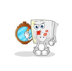 electric socket make up mascot. cartoon vector