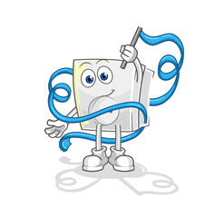 electric socket Rhythmic Gymnastics mascot. cartoon vector