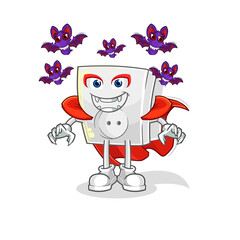electric socket Dracula illustration. character vector