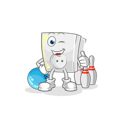 electric socket play bowling illustration. character vector
