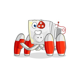 electric socket future robot vector. cartoon character