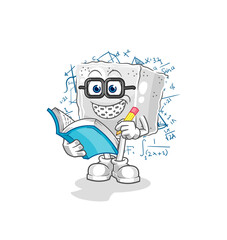 sugar cube geek cartoon. cartoon mascot vector