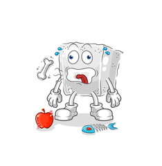 sugar cube burp mascot. cartoon vector