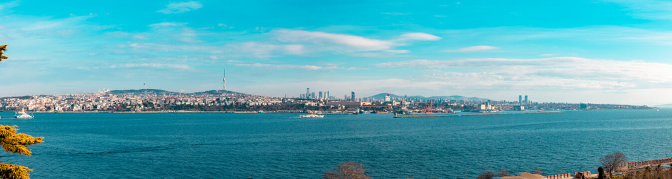 Panoramic view of Asian side or anatolian side of Istanbul