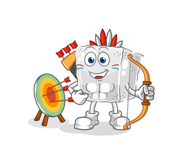 sugar cube native american tribe. cartoon mascot vector