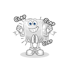 sugar cube applause illustration. character vector