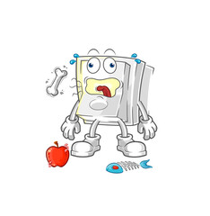 light switch burp mascot. cartoon vector