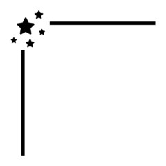 star glitter corner border