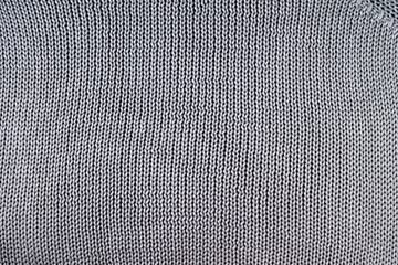knitted fabric made of gray yarn