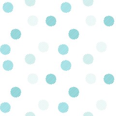 Blue straight line circle, random seamless pattern on the white background. Vector illustration.