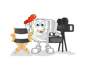 light switch director mascot. cartoon vector