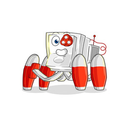 light switch future robot vector. cartoon character