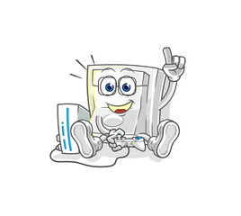 light switch playing video games. cartoon character