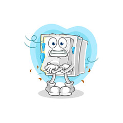 light switch cold illustration. character vector